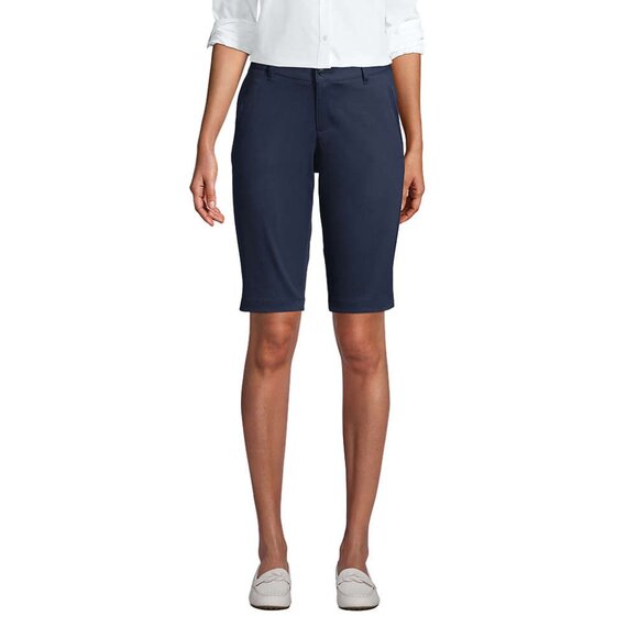 Lands' End School Uniform Women's Plain Front Shorts, NWT - Picture 1 of 3